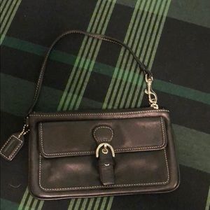 Coach black wristlet